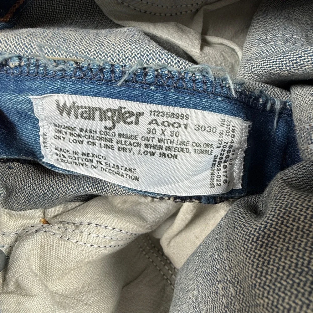 Wrangler Cowboy Cut‎ Straight Leg Blue Denim Jeans Mens 31x29.5 High Rise